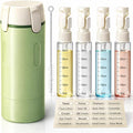 4-in-1 Travel Bottles for Toiletries, Travel Pump Bottle，Leak-Proof Shampoo Conditioner Lotion Dispenser with Pump, Compact No-Spill Toiletry Containers for Travel & Business Trips (Green)