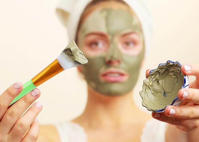 Mini Skater 24Pcs Soft Silicone Face Mask Brushes for Facial Mud Clay Charcoal Mixed Masks Hairless Moisturizers Body Lotion & Butter Applicator Skincare Beauty Tools (Green)