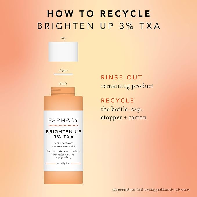 Farmacy 3% TXA Brightening Toner for Face - Dark Spot Corrector with Azelaic Acid, Tranexamic Acid + 5% PHA - Helps Even Texture + Tone, Fade Dark Spots + Exfoliate - Glow-Enhancing Skin Care (50ml)