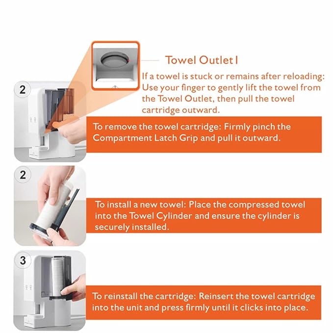 Hot Face Towel Heater Machine, Intelligent Disposable Towel Heating and Compression, 5-Second Warming, Portable Compressed Towels Steamer for Facials, Spa, Cleaning, White