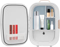 12.68Qt Cosmetic Refrigerator & Warmer, Skincare Fridge with Quiet Technology & Intelligent Temperature Control,Portable Mini Beauty Fridge with Adjustable Shelves for Makeup, Masks, Lipstick (white)