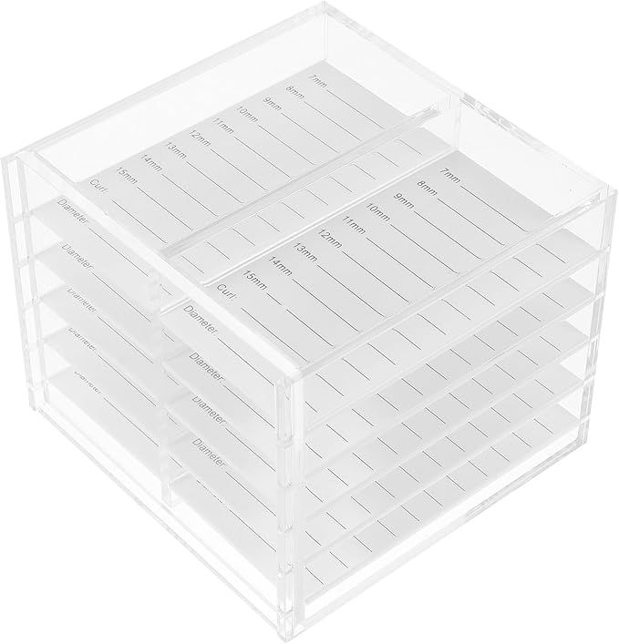Acrylic False Eyelash Storage Case, 10-layer Multi-tier False Lash Organizer Box for Makeup Artists and Personal Use, Sturdy Eyelash Display and Storage Holder
