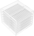 Acrylic False Eyelashes Storage Case 10-layer Makeup Organizer Box Eyelash Holder for Travel and Desktop Cosmetic Display