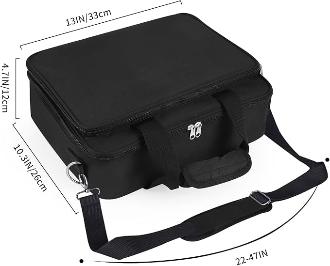 Barber Hairdryer Carrying Case - Hairstylist Travel Bag with Storage for Blow Dryer & Salon Equipment