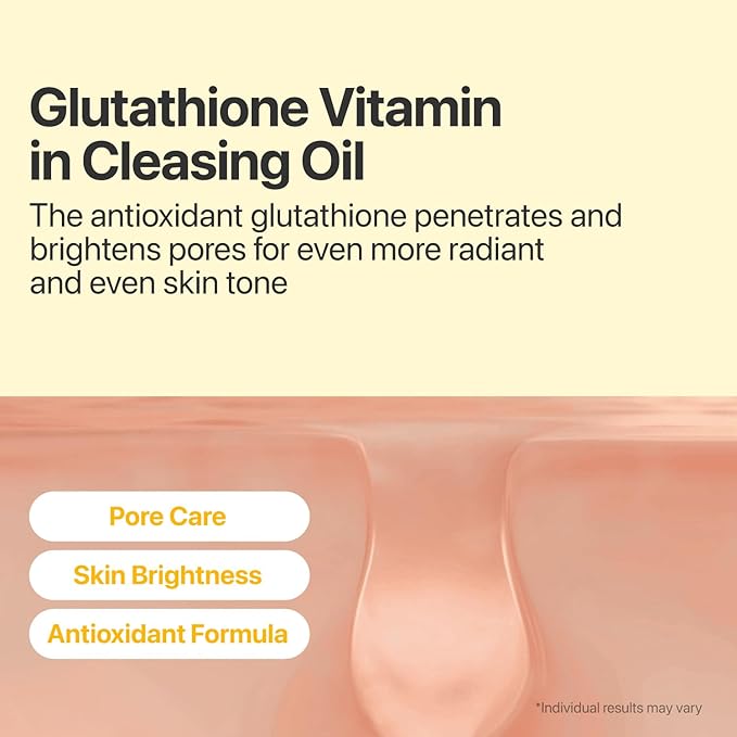 numbuzin No.5 Cleansing Oil, Glutathione & Vitamin C Cleanser for Pores, Sebum & Dark Spots, Rich Oil Texture for Makeup Removal, Radiance Boost & Even-Looking Tone, Helps Soothe Redness 6.76 fl oz