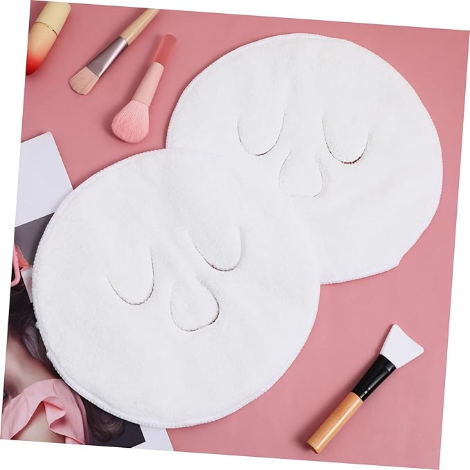 2Pcs Reusable Hot Cold Compress Facial Towels for Spa Home Care Soft Durable Face Care Towels for Skin Moisturizing for Women