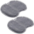 2PACK Shower Foot Scrubber Mat Back Washer Back Exfoliating Bath Wash Pad Wall Mounted Slip Suction Cups Foot Scrubber for Use in Shower Cups Foot Cleaner for Men and Women