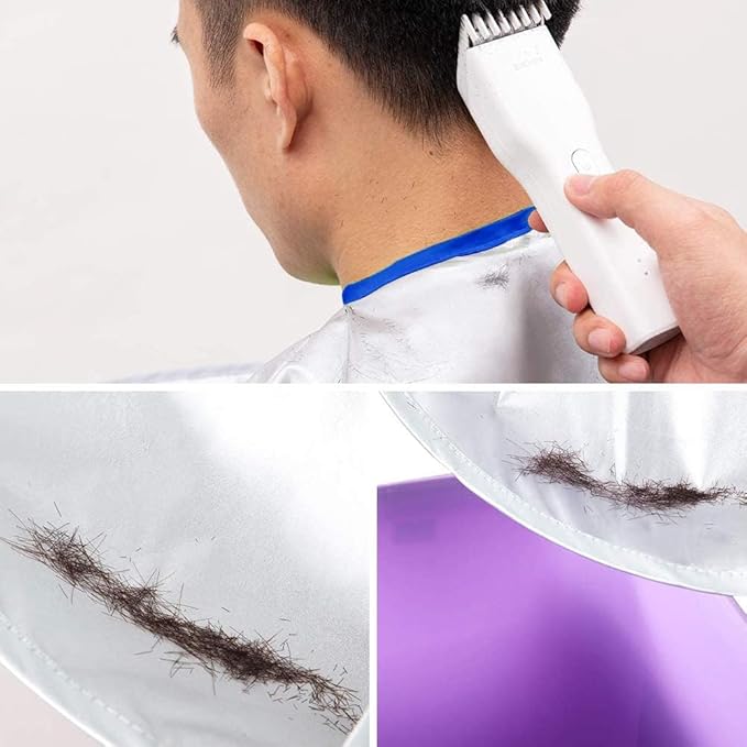Hair Cutting Haircut Cape, Haircut Cape Apron Waterproof Hair Cloak Umbrella Capes for Adults, Barber Cape with 1PCS Black Comb