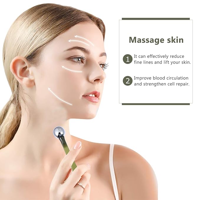EXCEART Eye Essence Stick Metal Massage Rod 6Pcs Eye Cream Applicator Wand for Care and Skin Massage Portable Roller Tool to Reduce Fatigue and Promote Circulation
