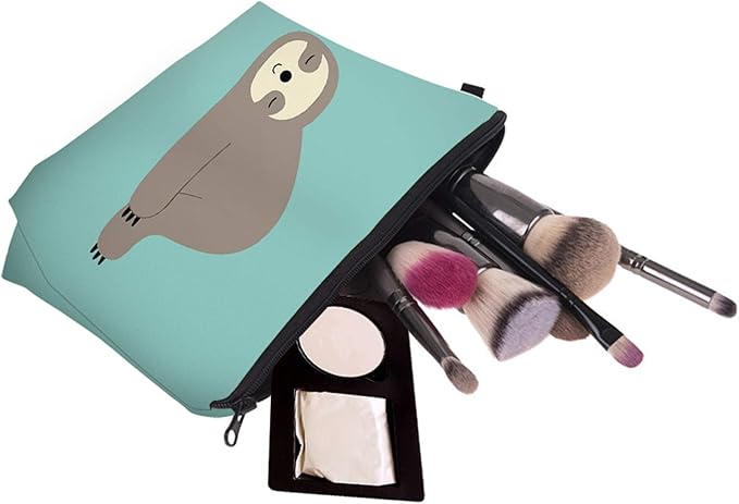 Deanfun Cosmetic Bag for women, Small makeup pouch Travel bags for toiletries waterproof Sloth gifts (51806)
