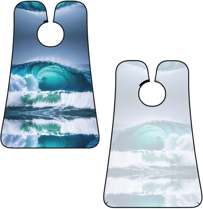 Tahiti Beach Print Beard Bib Shaving Apron, Beard Hair Trimming Cape Gift For Dad