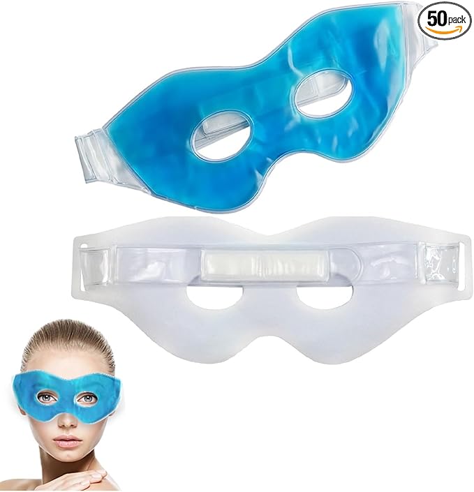 Disposable Non-Woven Eye Mask Sleeves - 2 Pack & 50 Pack | Variant Offer: Buy Blue Gel Eye Mask = 2 Gel Masks + 2 Sleeves | Soft Non-Woven Fabric, Universal Fit for Our Hot Cold Therapy Masks