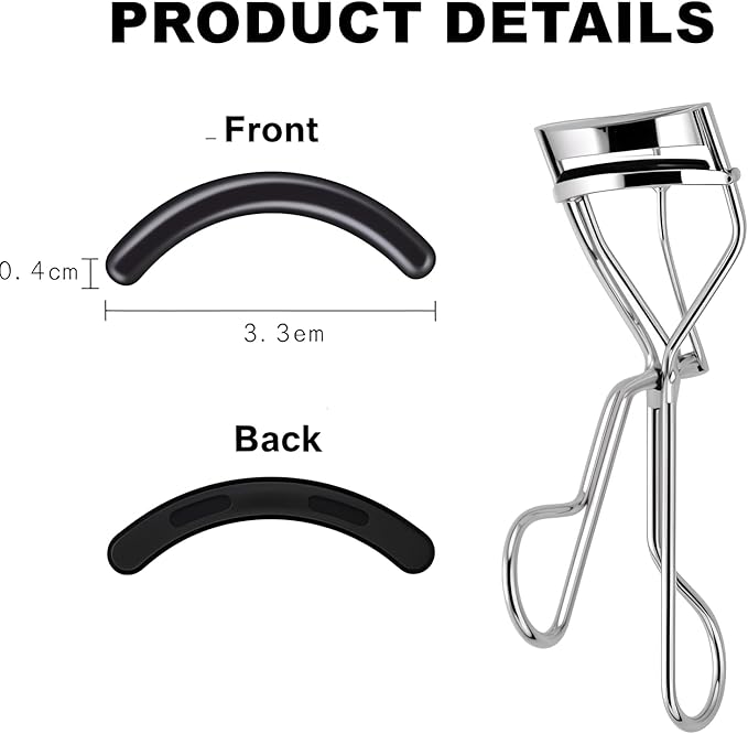 80Pack Compatible with Shu uemura Eyelash Curler Refill Pads,Soft Silicone Eye lash Curler Refills Compatible with Shu uemura Eyelash Curler,Easy to Replace,Black.