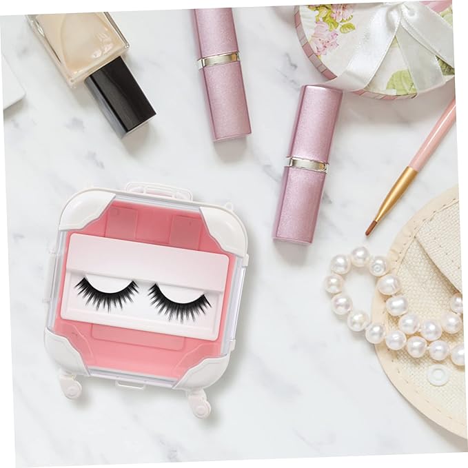 LIFKOME Lashes Pack False Eyelash Box Makeup Organizer Eyelash Storage Organizer for Women Easy to Carry