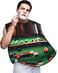 Black And White Marble Texture Print Beard Bib Shaving Apron, Beard Hair Trimming Cape Gift For Dad