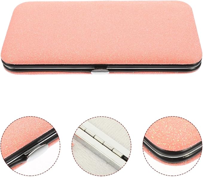 DOITOOL Eyelash Tweezers Storage Case Magnetic Closure Compact Portable Lash Tool Organizer for Travel and Daily Use