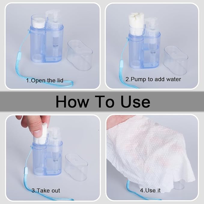Compressed Towels,110PCS Compressed Face Towel with Carrying Case and Towel Dispenser,Disposable Portable Mini Tissue for Travel,Sport,Camping