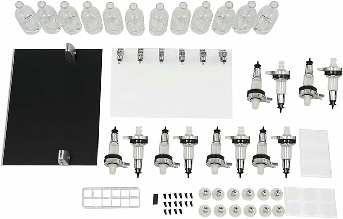 12-Bottle Manual Perfume Dispenser - Desktop Liquid Filling Machine Kit for Salon, Studio, Bar & Store - Efficient Liquid Transfer Tools for Fragrance and Cosmetic Use