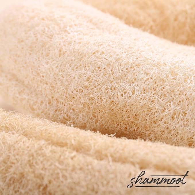 Natural Loofah Exfoliating Body Scrubber – Natural Loofah Sponge Exfoliates Face & Body for Healthier Skin – 2-Sided Loofas for Men & Women – Body Wash Shower Scrubber Luffa(Pack of 2)