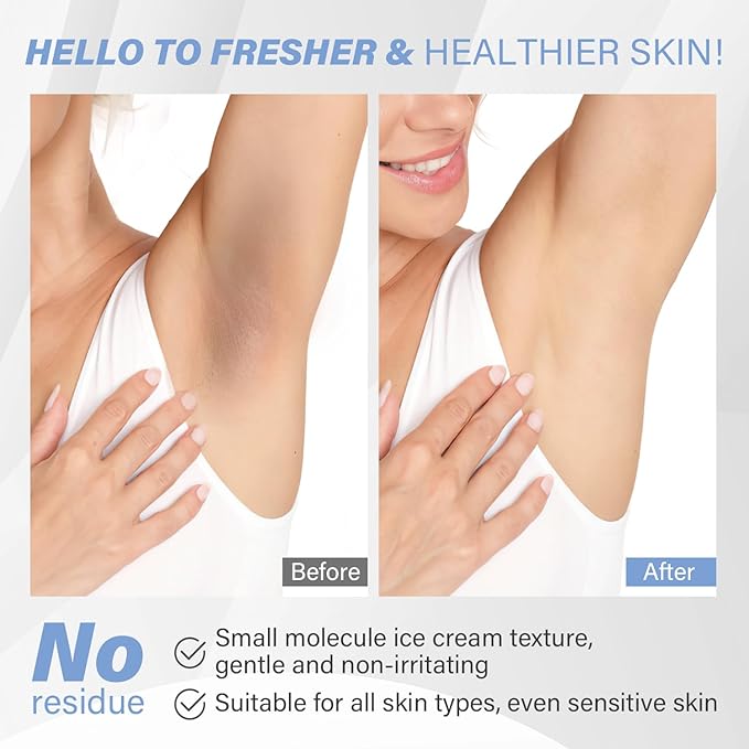 Charcoal Underarm Detox Scrub for Armpit Detox Odor Control & Dark Armpits Spots Remover, Brightening Underarms Bikini Area Inner Thighs & Exfoliating Bumps, Natural Deodorant Scrub for Women & Men