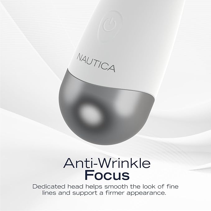 Nautica PC130 Sonic Facial Cleansing Brush Made with Ultra Hygienic Soft Silicone, Waterproof and Rechargeable Face Scrub Brush for Men & Women - (Milk)
