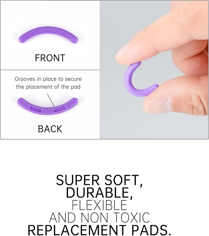 Eyelash Curler Refills Compatible with Kevyn Aucoin,Eyelash Curler Pads 24PCS,Silicone Lash Curler Refill Pads Compatible with Kevyn Aucoin,Colorful