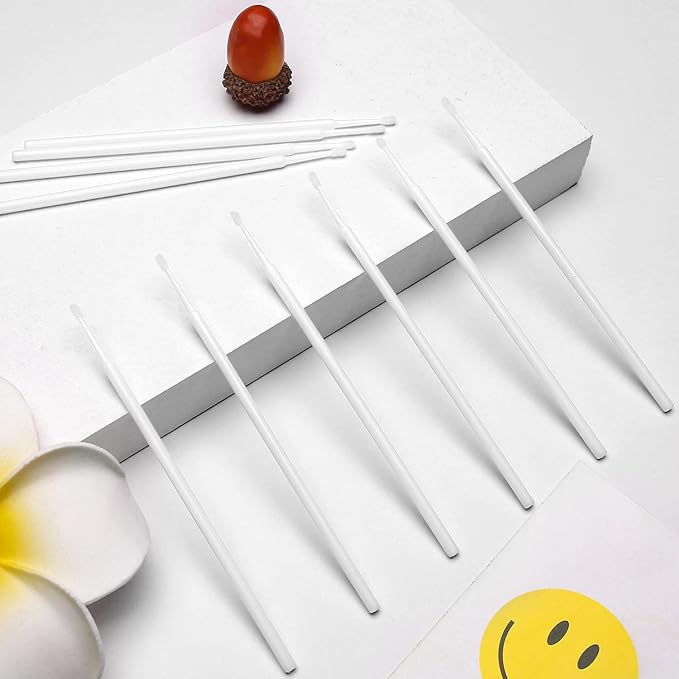 Akstore 600 PCS Disposable Micro Applicators Brush Eyelash Extension (White)