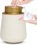 Foaming Soap Dispenser - 12 Oz Ceramic Soap Dispenser with Pump, Liquid Hand soap Dispenser for Bathroom & Kitchen, Refillable Lotion Dispenser