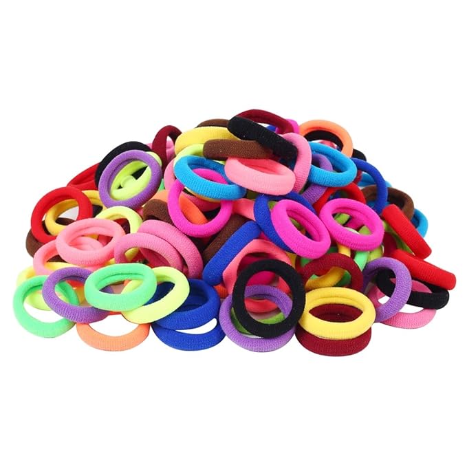 120 Pcs Baby Hair Ties, Cotton Toddler Hair Ties for Girls and Kids, Multicolor Small Seamless Hair Bands Elastic Ponytail Holders(15 Colors)