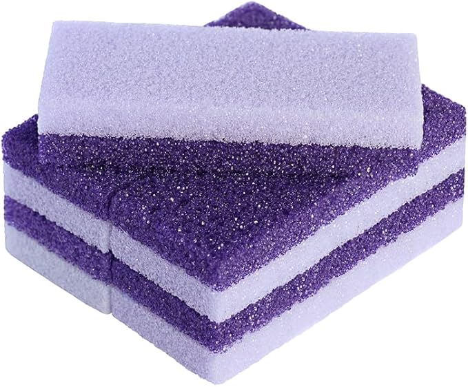 NOVAL Foot Scrubber for Feet Callus Remover Professional Pumice Stone for Feet Cracked Heel Dead Skin Remove 2 Sided Pedicure Tools (Pack of 4)