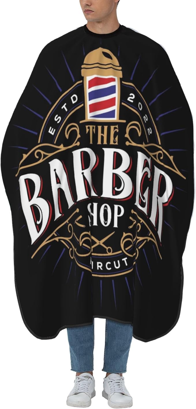 Adult Barber Cape, Professional Salon Haircut Capes, Haircut Kit Hairdressing Apron for Home Salon Barbershop