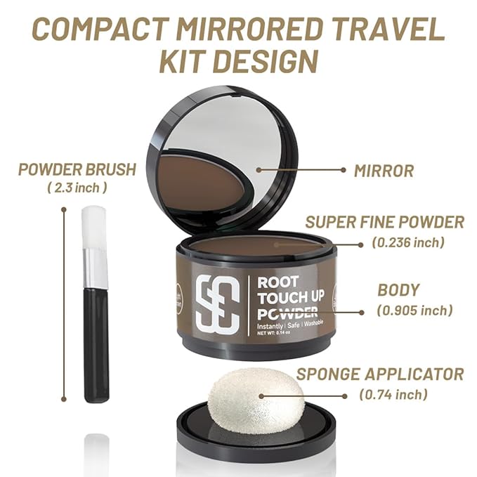 Instantly Hairline Powder Hairline Shadow Gray Hair Coverage Touch Up Hair Powder for Thinning Hair for Women White