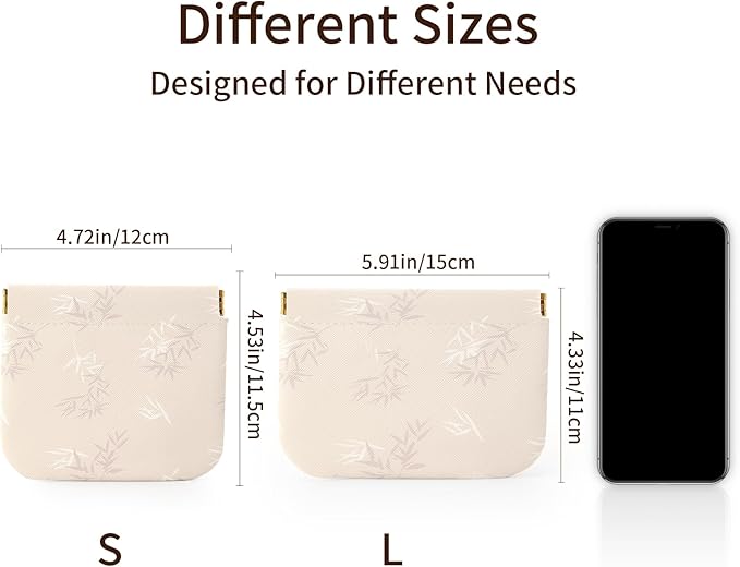 RIGHT AWAY 2 PCS Small Makeup Bag for Purse,Mini Cosmetic Organizer Make Up Bag for Women,Squeeze Coin Purse Pouch,Portable Tiny Makeup Pouches for Cosmetic Accessories,Lipstick, Jewelry, Card, Coins
