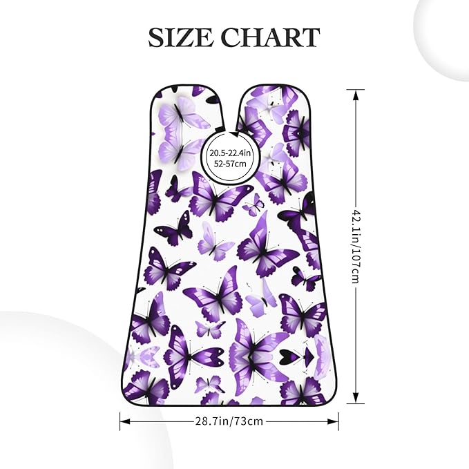 Yellow Flowers Butterflies Print Beard Bib Shaving Apron, Beard Hair Trimming Cape Gift For Dad