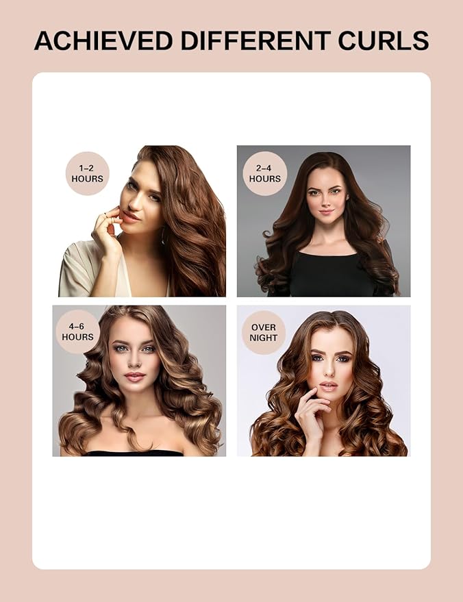 No Heat Curling Rod with Scarf, Velvet Hair Curlers to Sleep in Overnight Curls with Hook Blowout Rods Headband with Silk Scarf Curl Styling Kit for Long Medium Short Hair (4 coffee+Scarf, count)