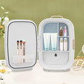 12L Mini Skincare Fridge, Compact Cosmetic Fridge with Cooling & Heating White Portable Beauty Fridges with Partition Boards and Handle for Bedroom Dorm Office (White)