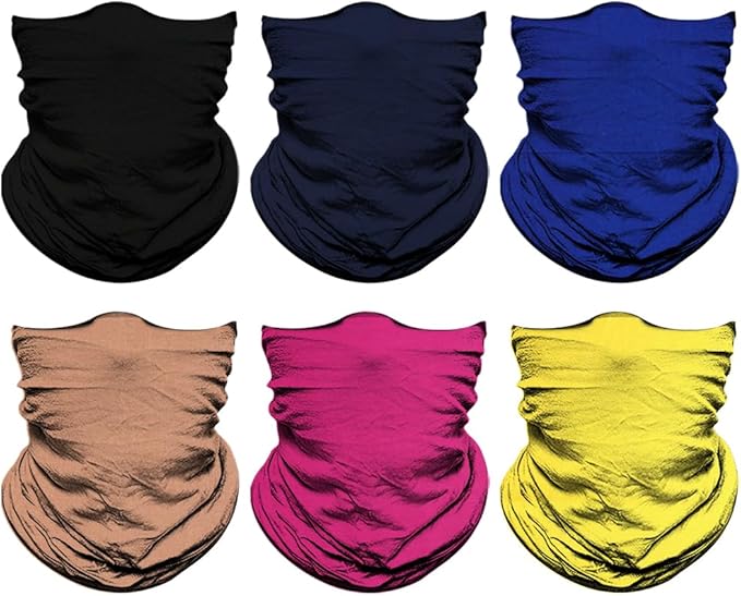 Venswell Neck Gaiter Face Mask Men Women,Seamless Bandana Rave Face Cover Scarf Mask,Balaclava,Headband, Head Wrap,Headwear