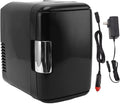 4L 6 Can Mini Fridge Cooler Warmer Car Mini Portable Fridge for Cosmetics Baby Food & Drinks with Removable Shelf for Home Office Travel (US Plug)