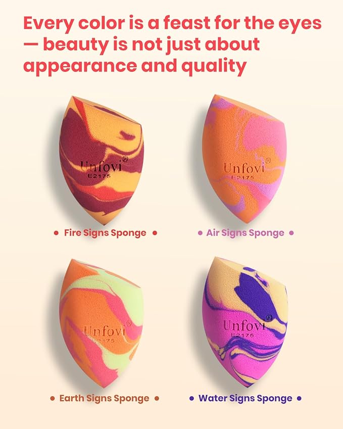 7Pcs Tri Color Makeup Sponge, Low Absorption Latex Free Soft Makeup Sponges For Foundation,Beauty Sponge Blender for Power&Cream,Liquid (Multicolor)