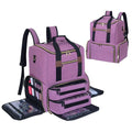 Nail Polish Organizer Backpack Holds 80 Bottles and a Nail Lamp Supplies with 2 Removable Cases Storage Bag Professional Travel Case for Manicurist (Purple)