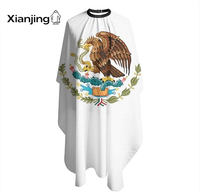 Adult Barber Cape, Professional Salon Haircut Capes,Mexican flag Haircut Kit Hairdressing Apron for Home Salon and Barbershop