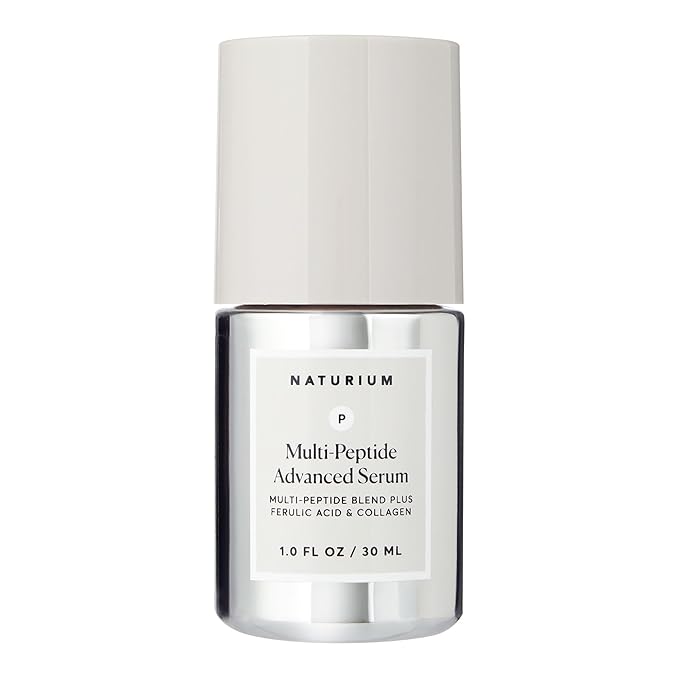 Naturium Multi-Peptide Advanced Serum, Firming & Smoothing Face Serum for Fine Lines & Wrinkles with Advanced Multi-Peptide Blend, 1 oz