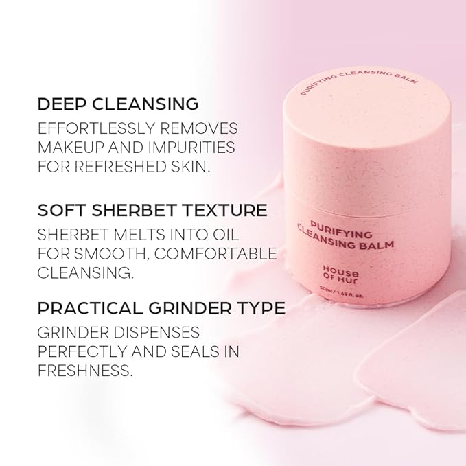 House of Hur Purifying Cleansing Balm | Hydrating & Calming Korean Skincare | 1.69fl.oz