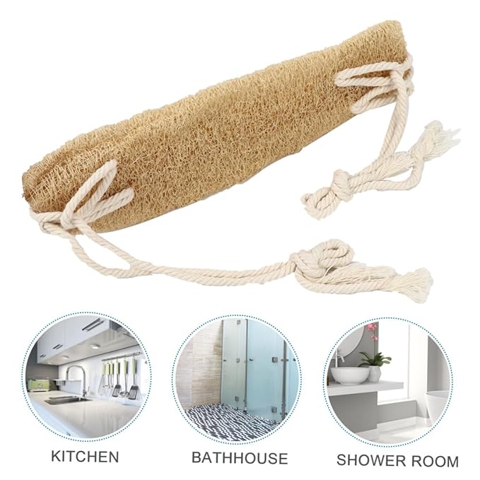 Comfortable Double-sided Exfoliating Bath Bands Loofah Back Brush Bath Body Strap Long Strap Body Cleaner