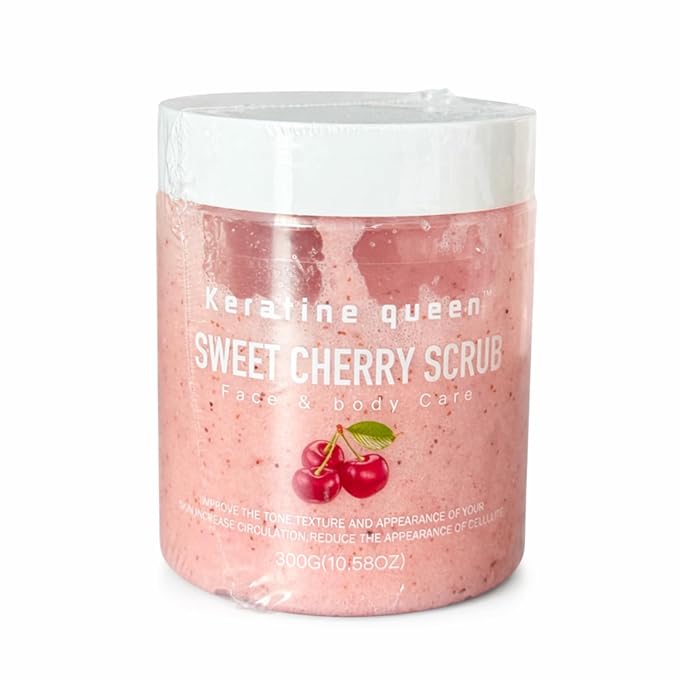 Keratine Queen Face & Body Scrub, Coconut Coffee and Sweet Orange, 10.58 oz (10.58 oz, Sweet Cherry)