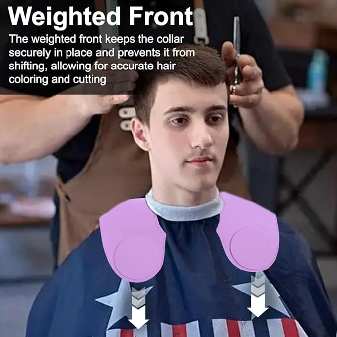 Silicone Hair Cutting Guide Collar - Waterproof Cutting Mat for Hair Stylist - Hair Cutting Cape