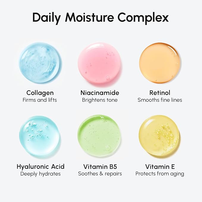 MAREE Face Moisturizer Collagen Cream for Face 2 Pack – Hyaluronic Acid & Retinol – Anti-Aging Wrinkle Creams – Crema Para La Cara