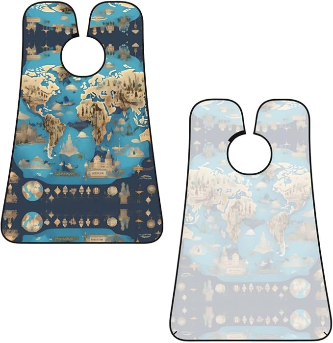 Yellow Flowers Butterflies Print Beard Bib Shaving Apron, Beard Hair Trimming Cape Gift For Dad