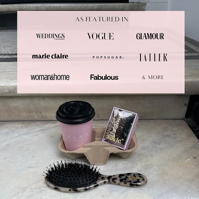 SILKIE x4 Set - Forget Satin - 100% Pure Mulberry Silk Black Brown Skinny Scrunchies Travel Pouch Everyday Hair Ties Elastics Hair Care Ponytail Holder No Damage (Chocolate)