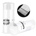 200 Pieces Disposable Micro Brush Applicator Microswabs for Eyelash Extension Removing Tools, Mini Cotton Swab Brushes for Makeup and Personal Care (White)